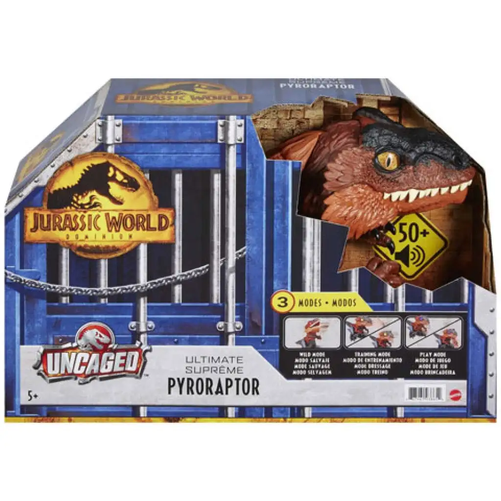 imagen de Jurassic World 3: Figura de dinosaurio de fuego interactiva - Mattel 1