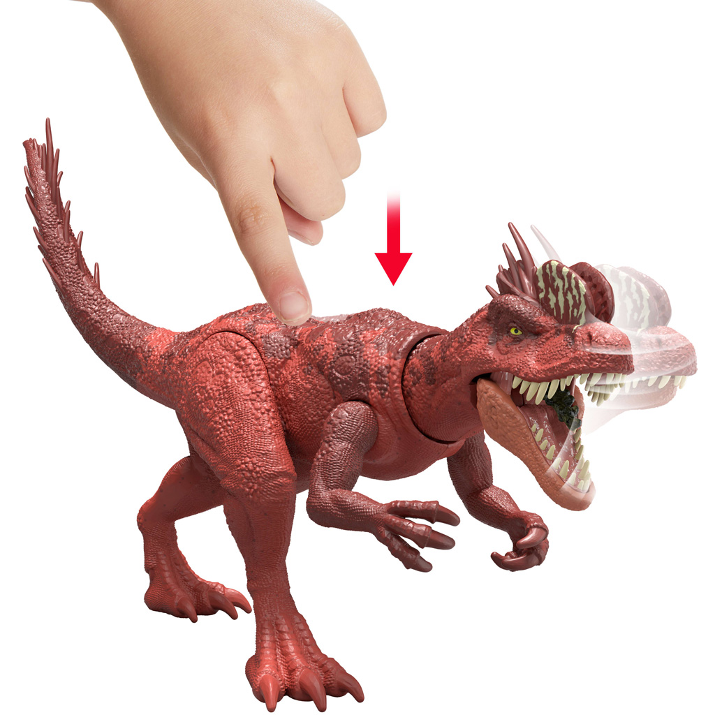 imagen de Jurassic World: Dilophosaurus dinosaurio atacante - Mattel 3