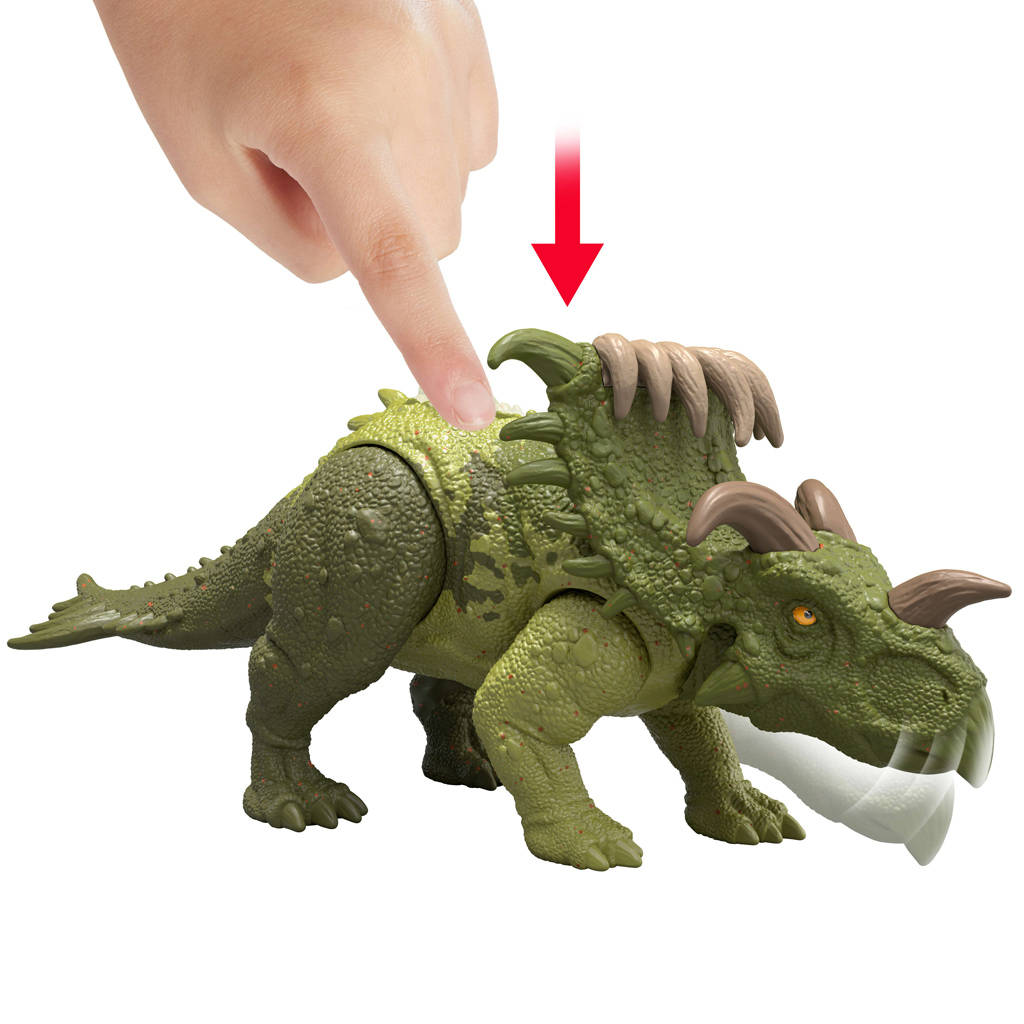 imagen de Jurassic World: Dinosaurio Kosmoceratops atacante - Mattel 3