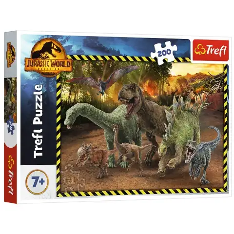imagen de Jurassic World: Dinosaurios del Parque Jurásico puzzle de 200 piezas - Trefl 1
