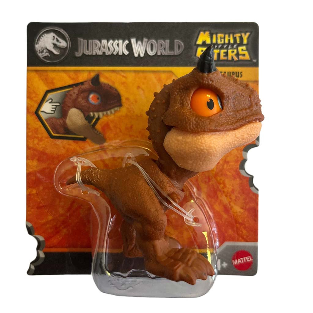 imagen de Jurassic World: Figura mini Carnotaurus mordedor - Mattel 1