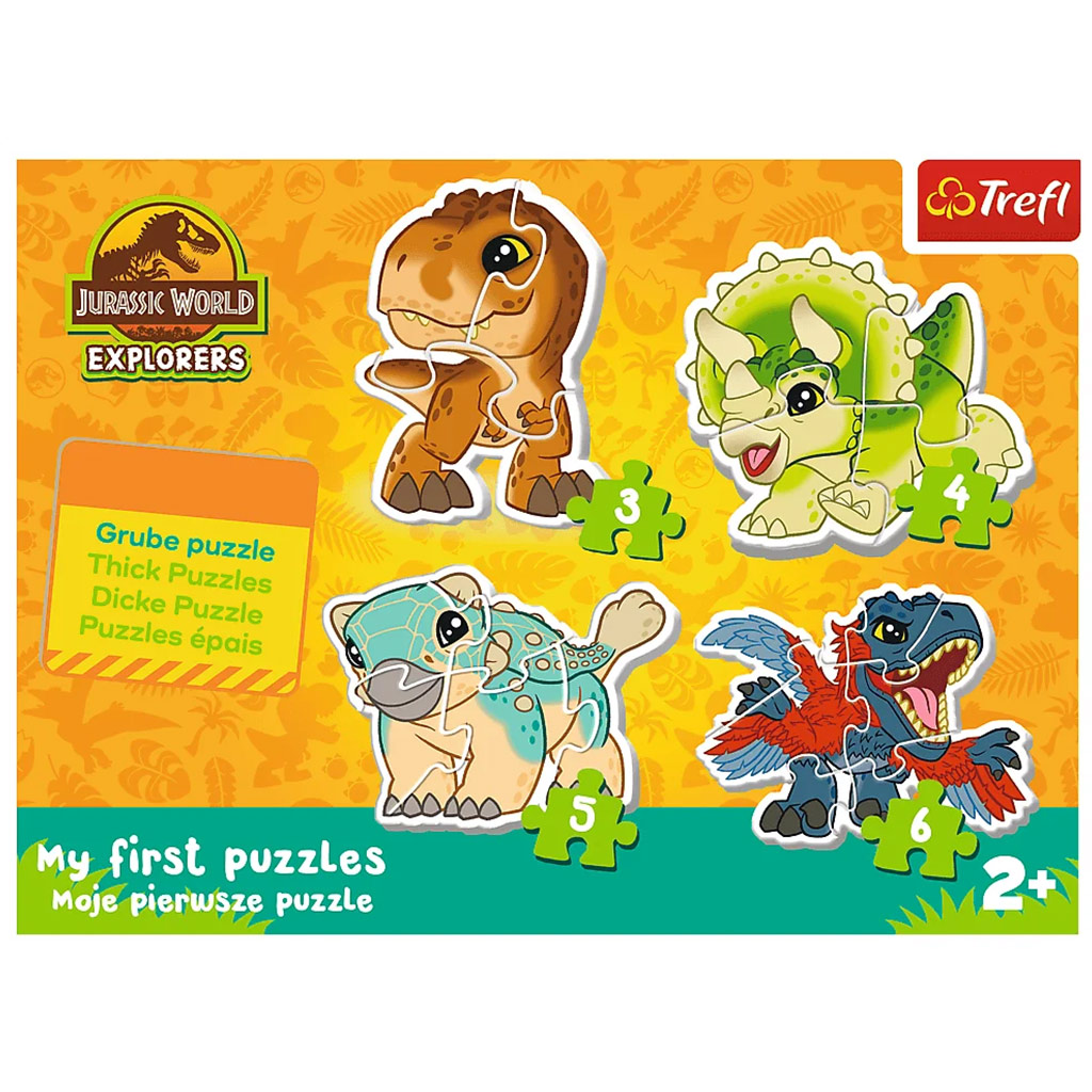 imagen de Jurassic World: Lindos dinosaurios - Primer puzzle de Baby 3-4-5-6 piezas - Trefl 2