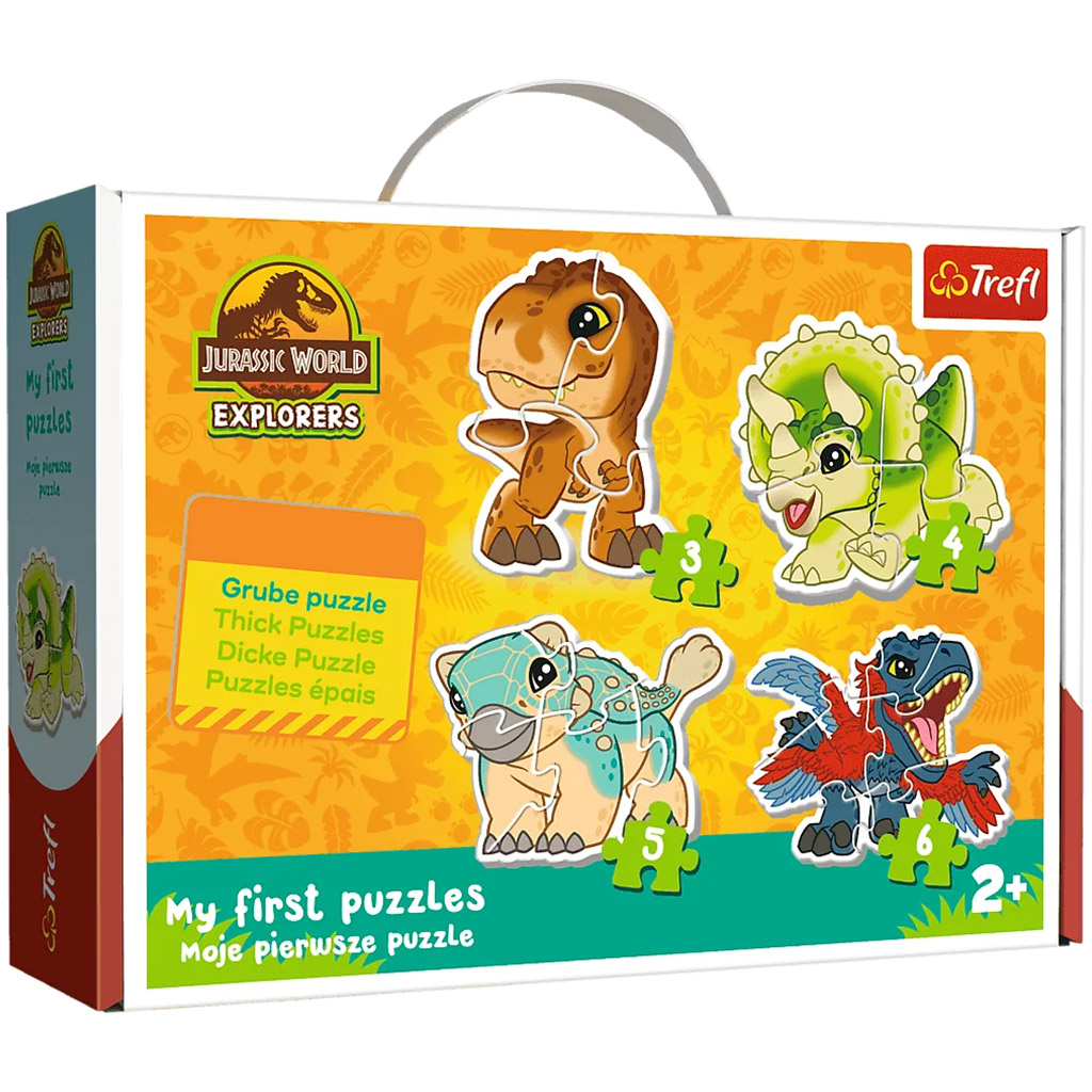 imagen de Jurassic World: Lindos dinosaurios - Primer puzzle de Baby 3-4-5-6 piezas - Trefl 1
