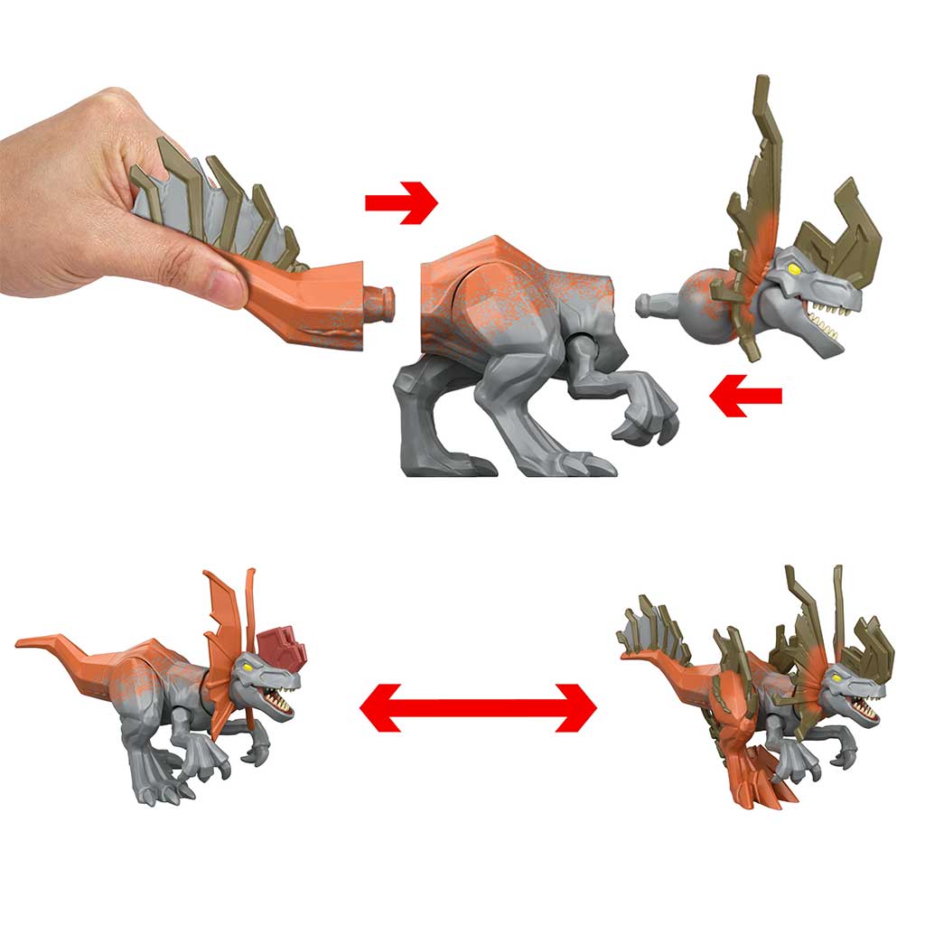 imagen de Jurassic World: Mayhem Mix-Ups DIY Mutante dino Dilophosaurus - Mattel 3