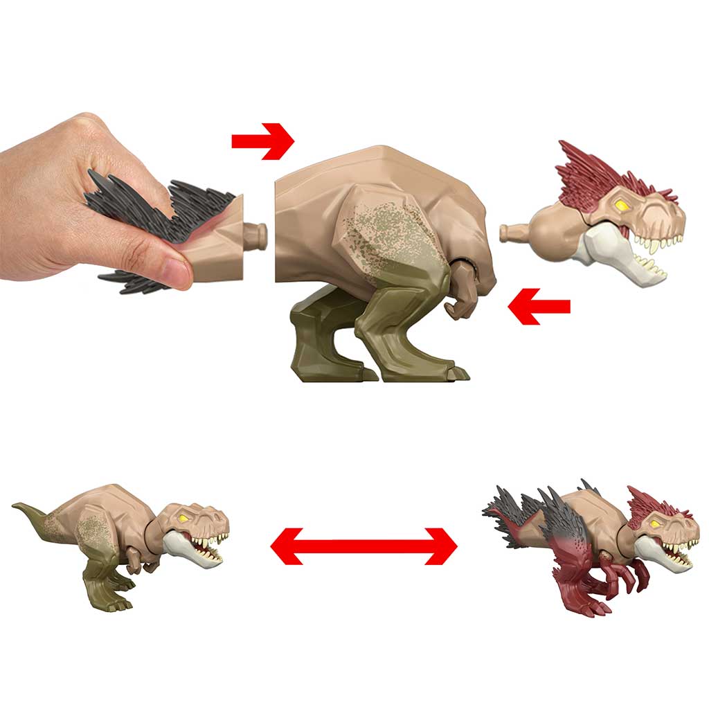 imagen de Jurassic World: Mayhem Mix-Ups DIY Mutante dino T-Rex - Mattel 3