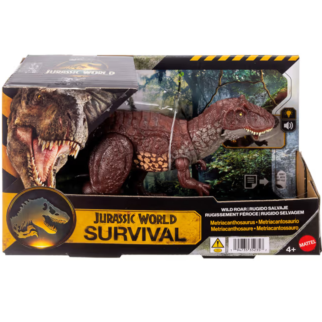 imagen de Jurassic World: Metriacanthosaurus dinosaurio atacante con sonido y luz – Mattel 1