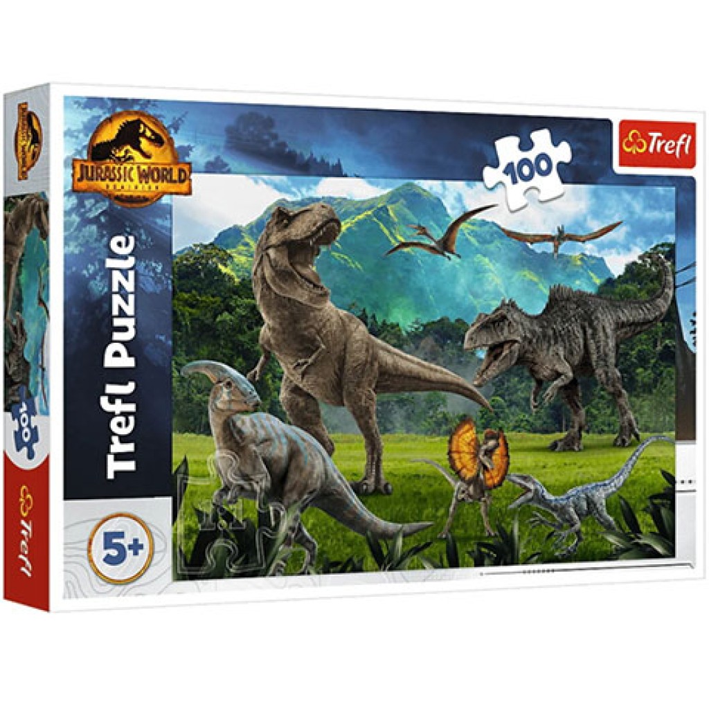 imagen de Jurassic World: Puzzle de 100 piezas de dinosaurios de Jurassic Park - Trefl 1