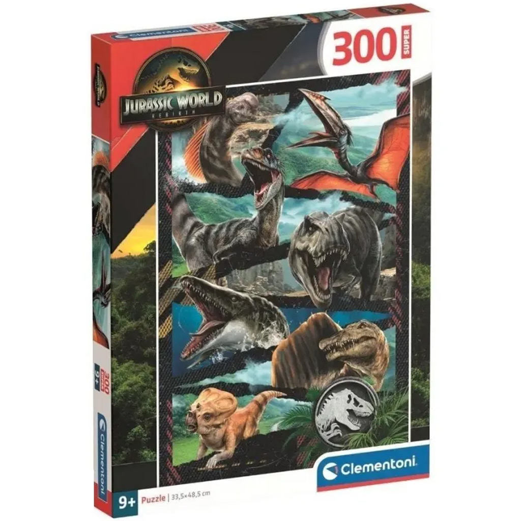 imagen de Jurassic World Renacimiento ataque de dinosaurios puzzle de 300 piezas - Clementoni 1