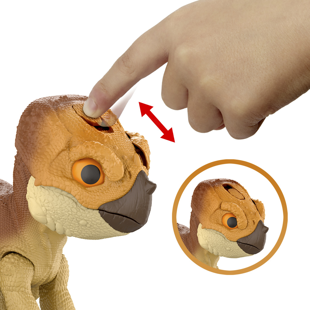 imagen de Jurassic World: Renacimiento - Figura de dinosaurio interactivo Aquilops Dolores - Mattel 3