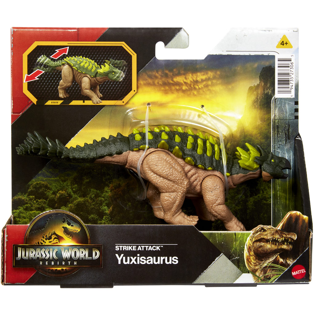 imagen de Jurassic World: Renacimiento Strike Attack Yuxisaurus figura de dinosaurio atacante - Mattel 1