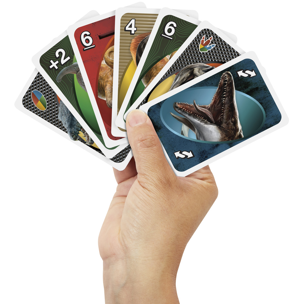 imagen de Jurassic World: Renacimiento UNO juego de cartas - Mattel 2