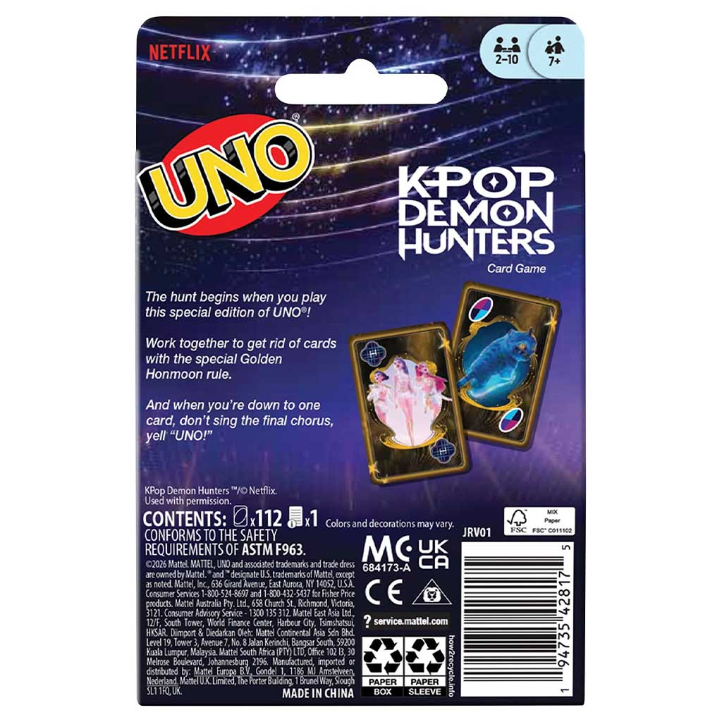 imagen de K-POP Cazadores de Demonios UNO juego de cartas - Mattel 4