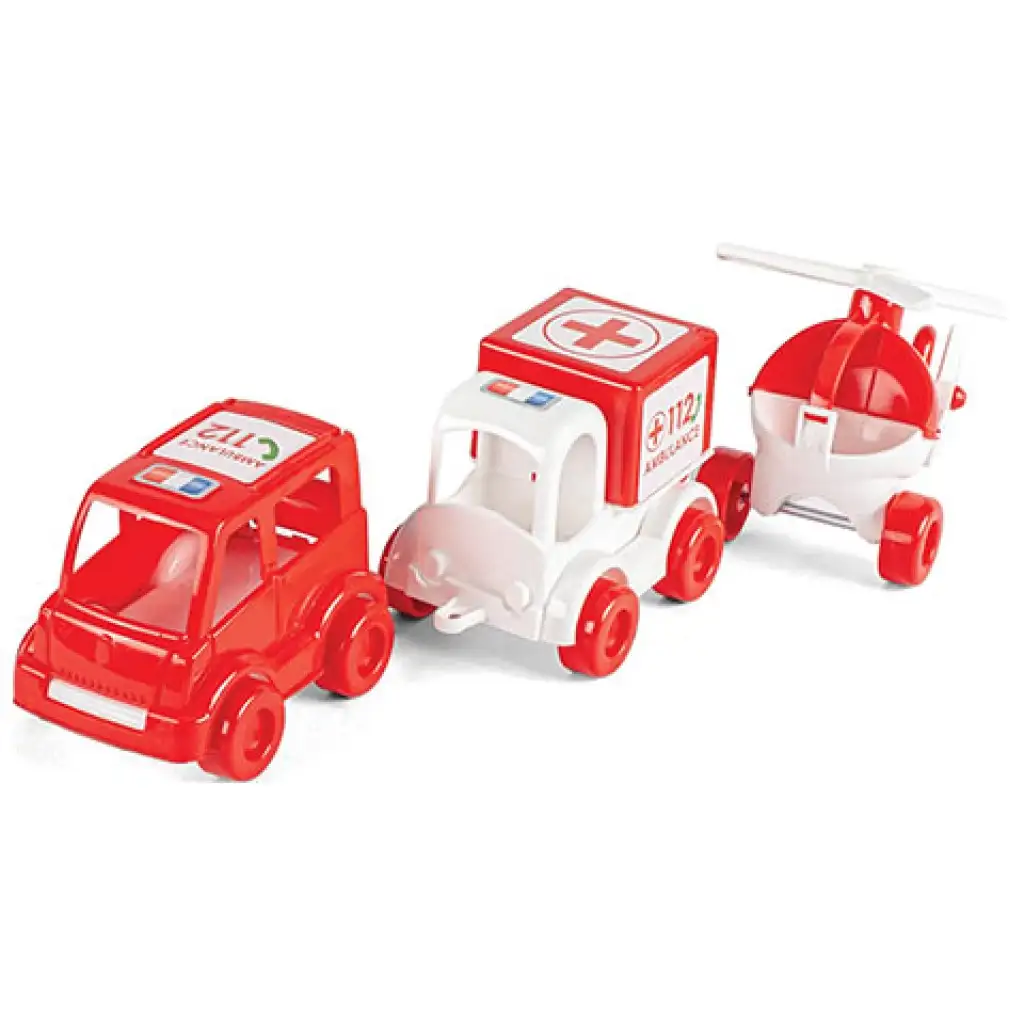 imagen de Kid Cars Vehículos de Emergencia Set de 3 Piezas - Wader 2