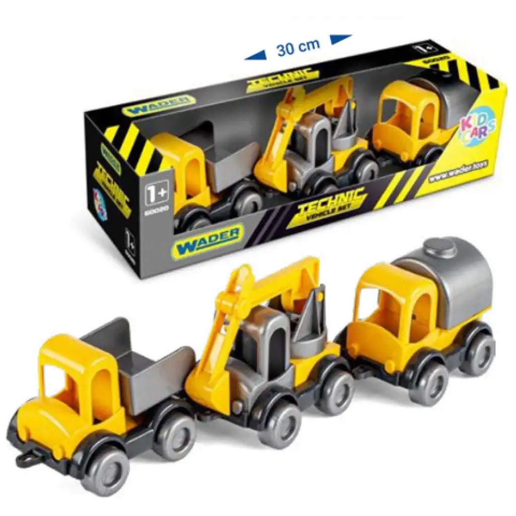 imagen de Kid Cars vehículos de trabajo set de 3 piezas - Wader 1
