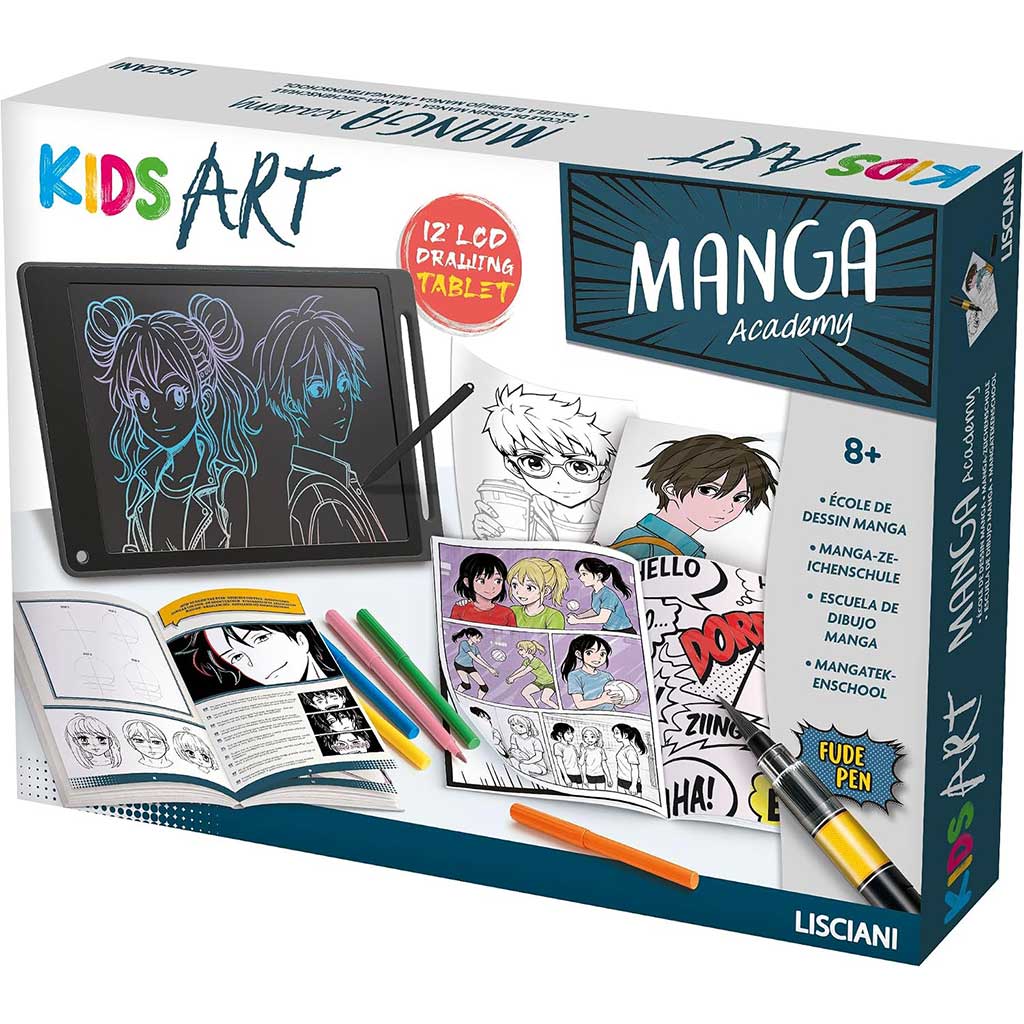 imagen de Kids Art: Manga Academy cuaderno de colorear creativo - Lisciani 1