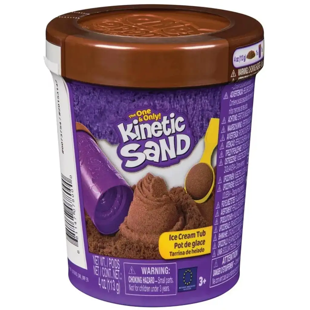 imagen de Kinetic Sand: Caja de helados con arena cinética marrón - Spin Master 1