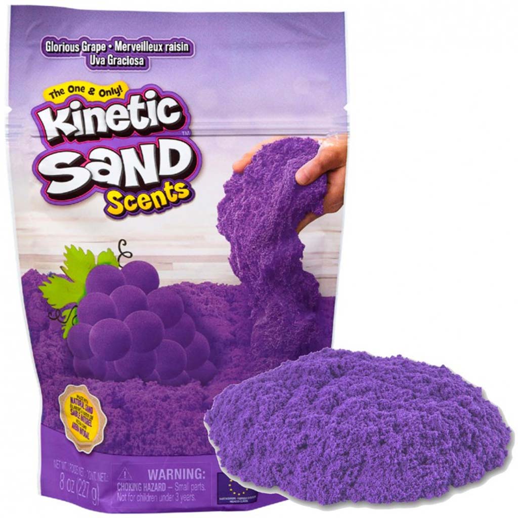 imagen de Kinetic Sand Scents: Arena de arena aromatizada 227g - Uva - Spin Master 1
