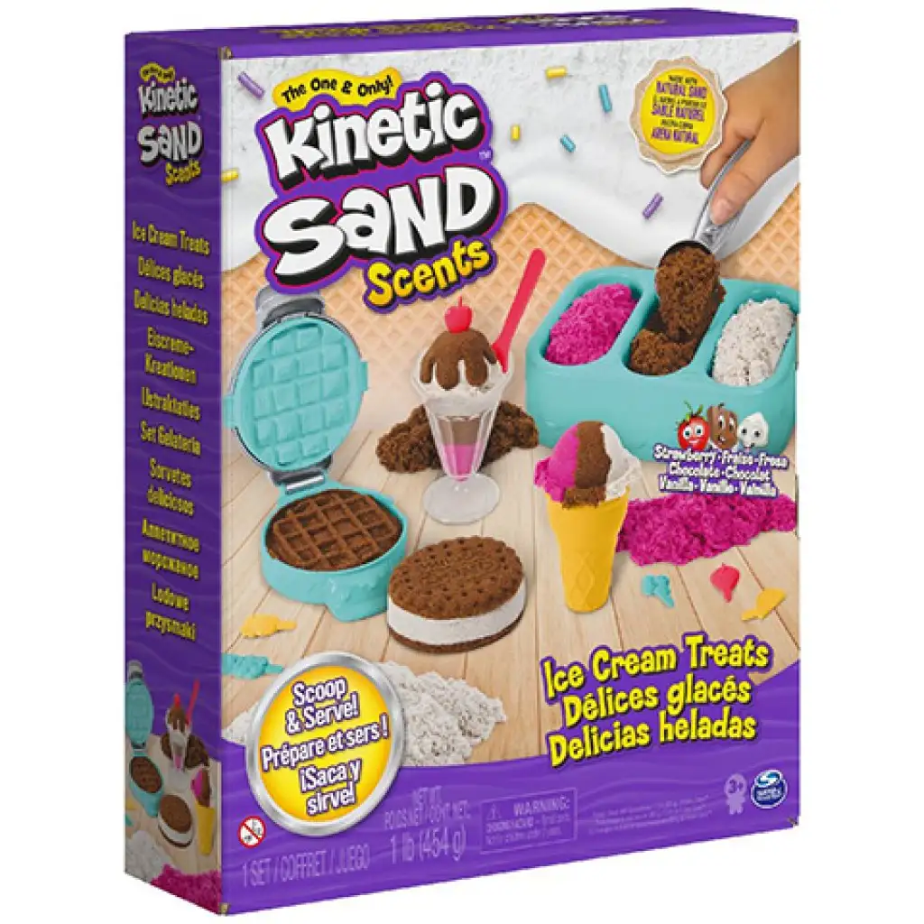 imagen de Kinetic Sand: Scents set de plastilina para hacer helados 454g - Spin Master 1