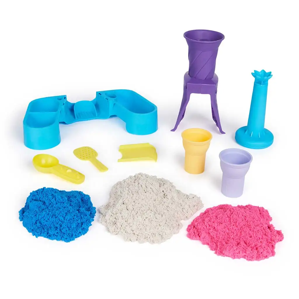 imagen de Kinetic Sand: Set de juego de helados con arena moldeable 396g - Spin Master 5