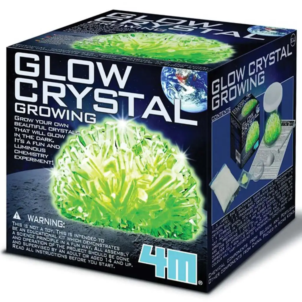 imagen de Kit de cultivo de cristales luminosos 4M 1