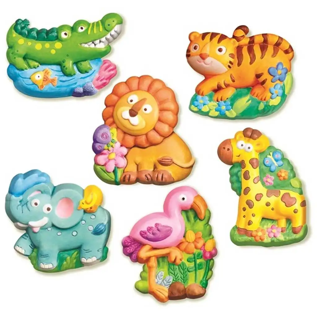 imagen de Kit de figuras de yeso del zoológico colorido 2