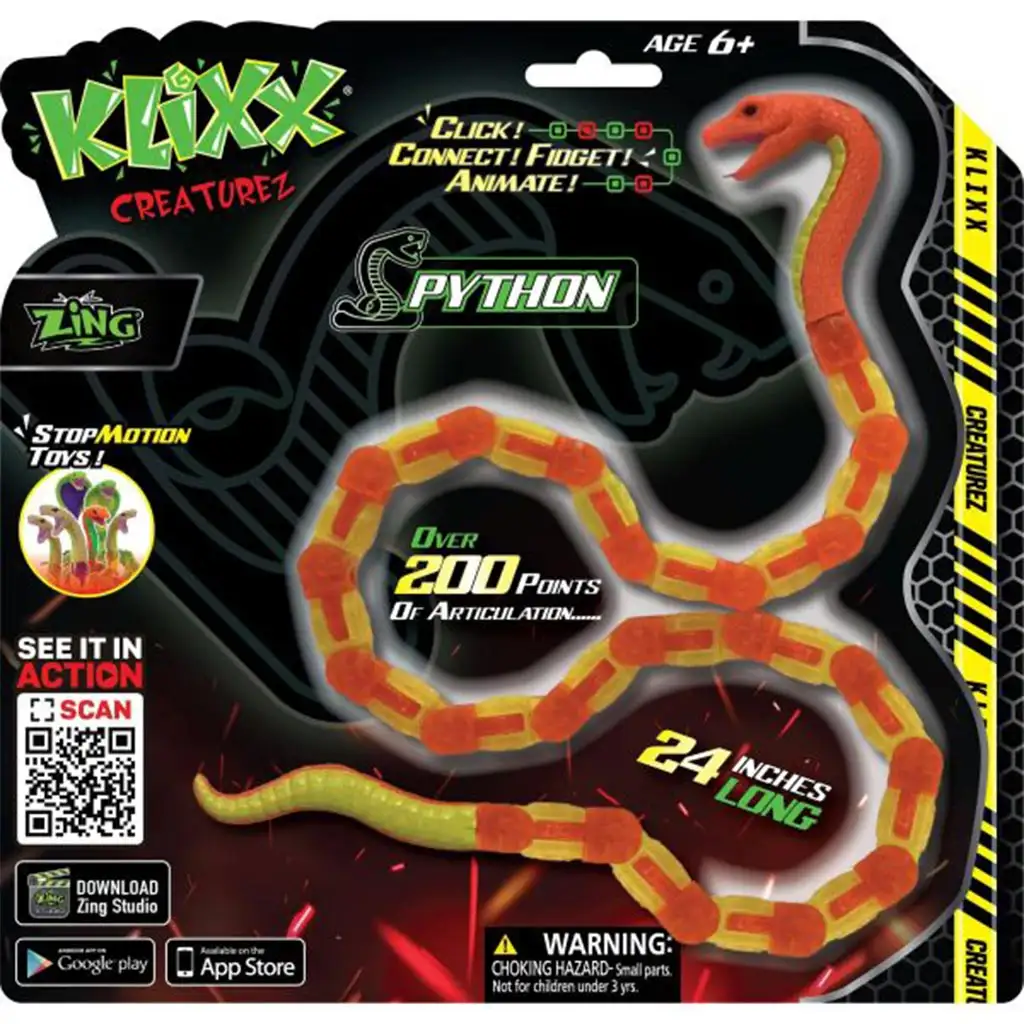imagen de Klixx Creaturez: Pitón serpiente en varias versiones 1