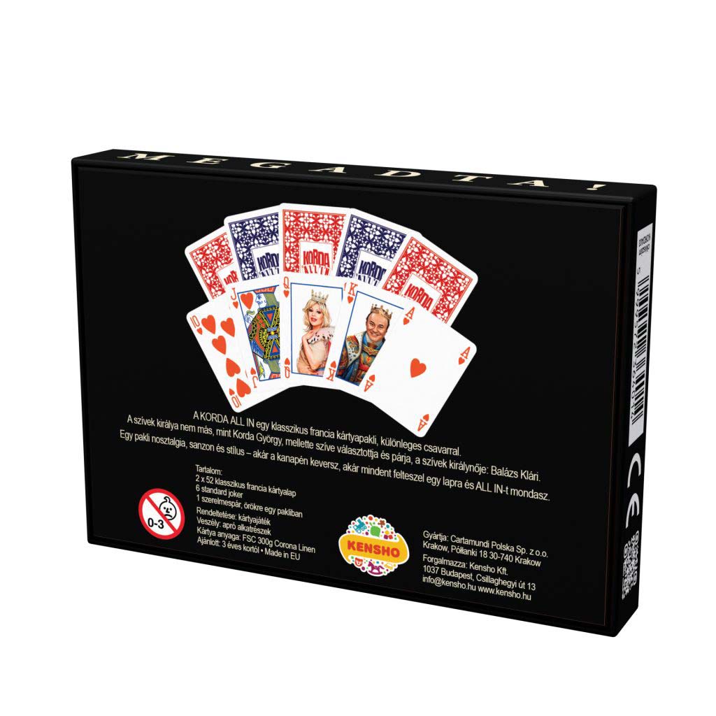 imagen de Korda All-In Deluxe baraja francesa doble (2x52 cartas + 6 Joker) 2
