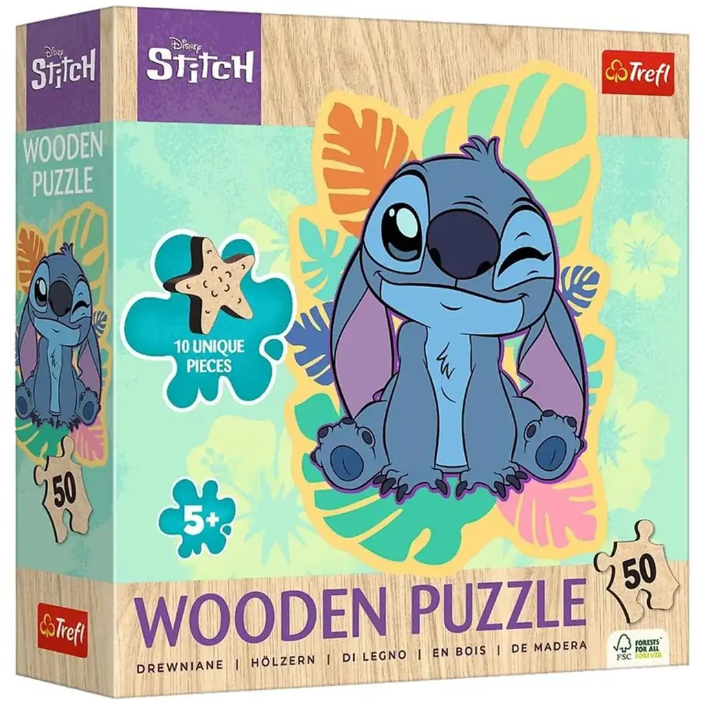 imagen de La aventura tropical de Stitch rompecabezas de 50 piezas - Trefl 1