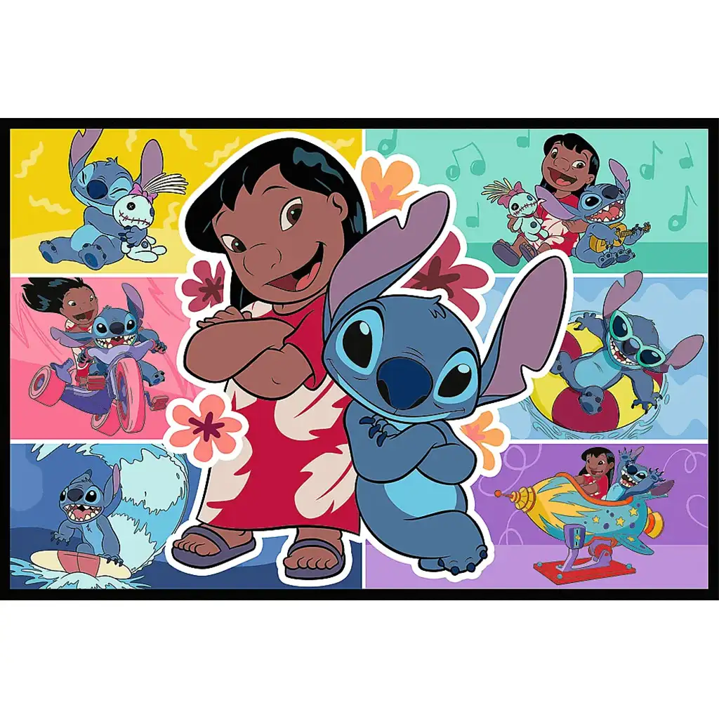 imagen de La vida feliz de Lilo y Stitch 2x200 puzzle - Trefl 3