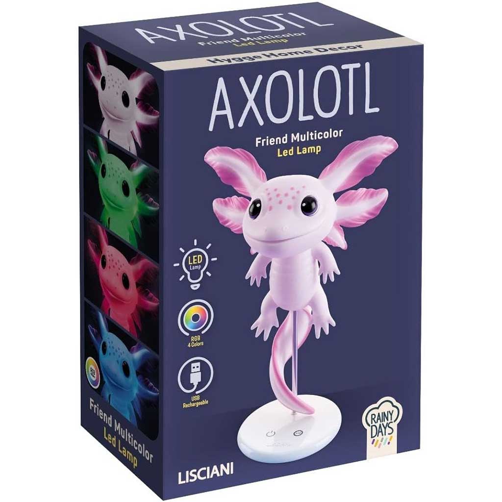 imagen de Lámpara de noche LED Axolotl multicolor Rainy Days - Lisciani 1