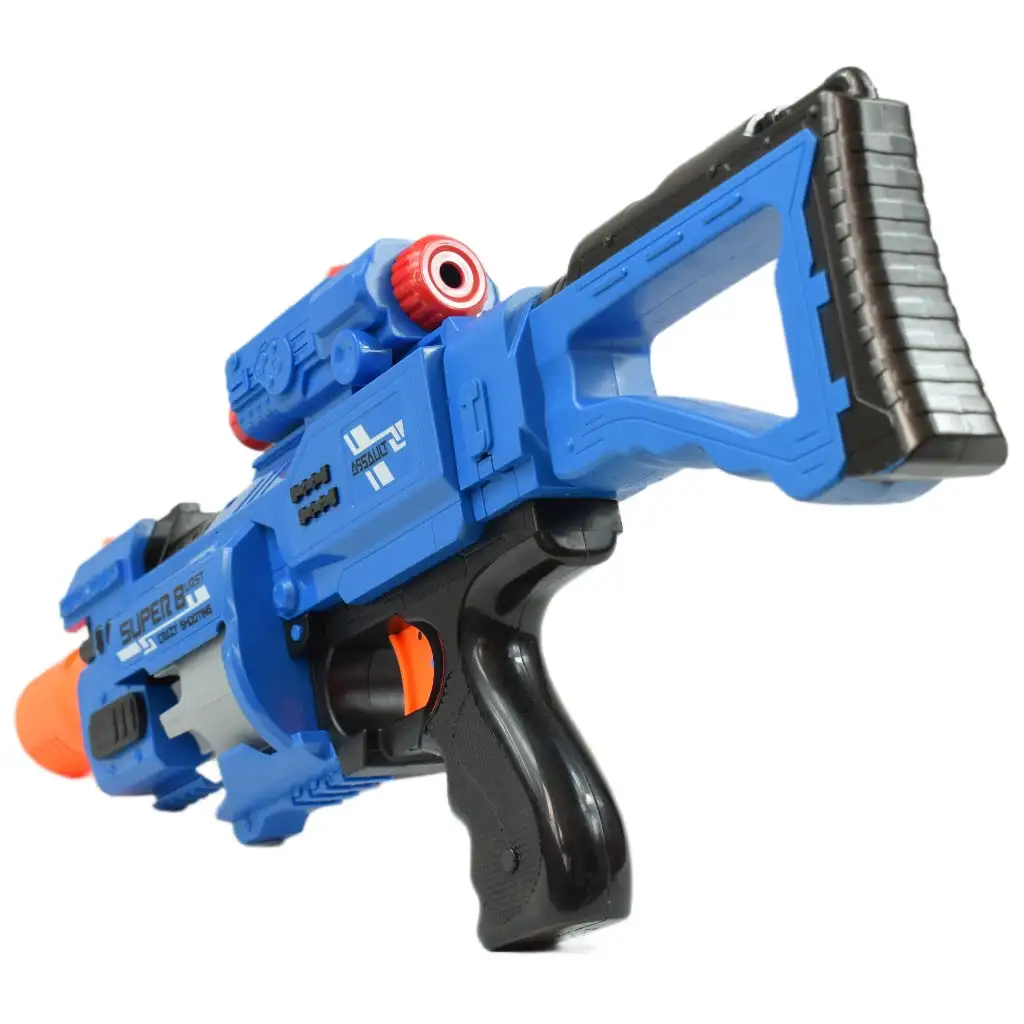 imagen de Lanzador Rápido: Arma de dardos de esponja con cargador rotativo eléctrico 20 balas de dardos 49cm 2