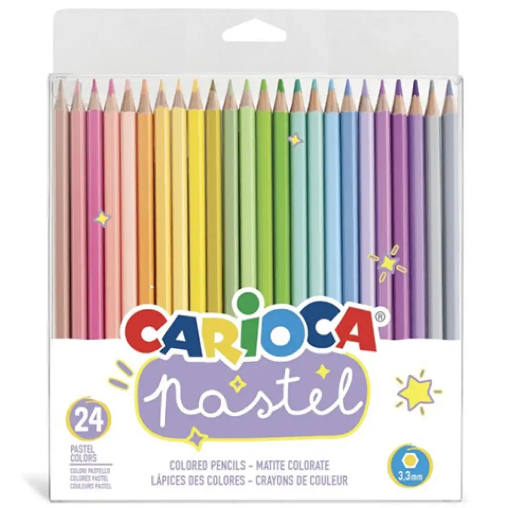 imagen de Lápiz de colores pastel de 24 unidades - Carioca 1