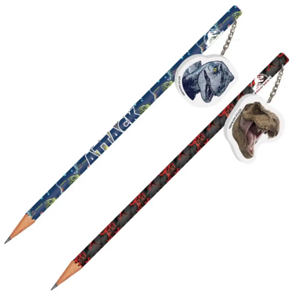 imagen de Lápiz de grafito de Jurassic World con goma de borrar en varias versiones 1ud 1