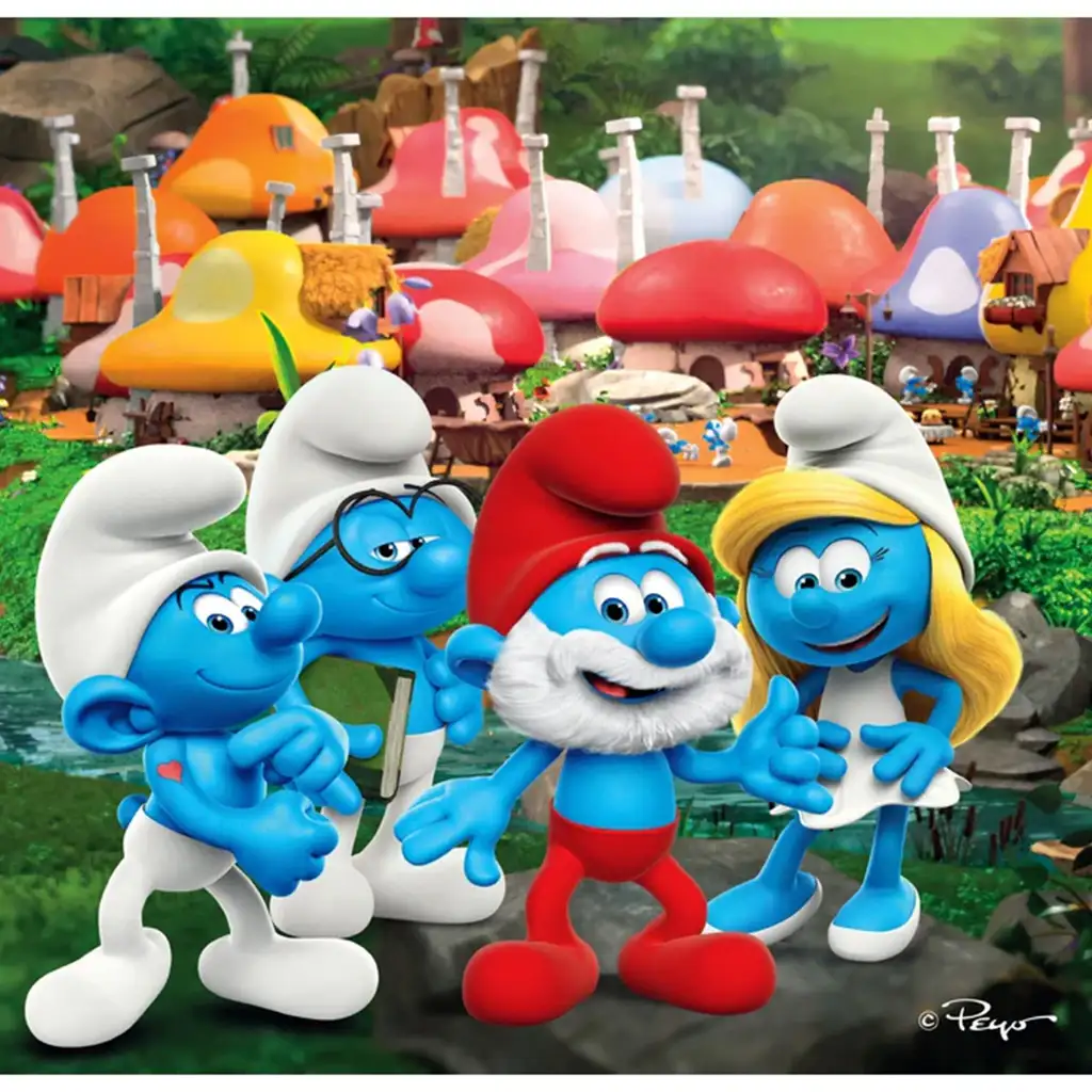 imagen de Las aventuras de los Pitufos 3x48 piezas puzzle supercolor - Clementoni 2