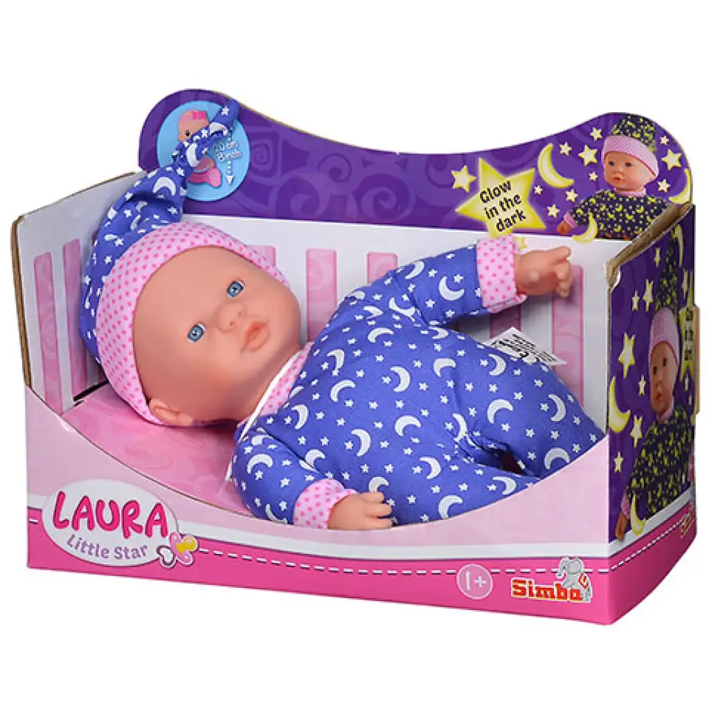 imagen de Laura Little Star muñeca en pijama fluorescente - Simba Toys 1