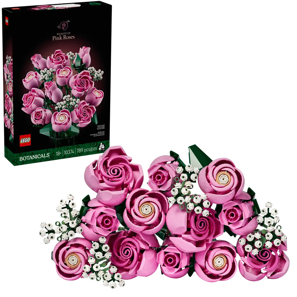 imagen de LEGO® Botanicals: Ramo de rosas rosa (10374) 1