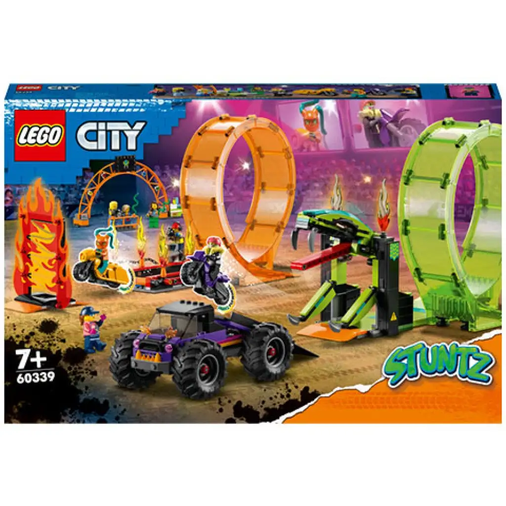 imagen de LEGO® City: Arena de acrobacias con doble bucle (60339) 1