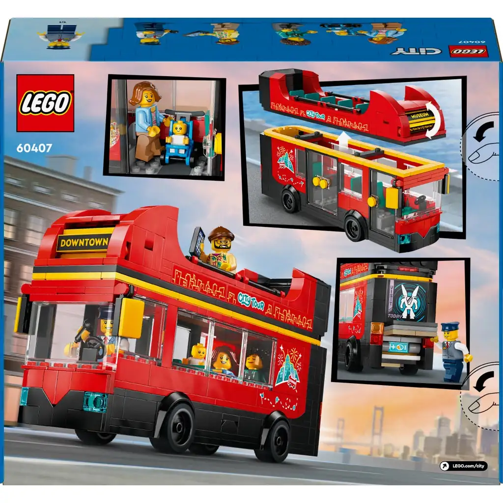 imagen de LEGO® City: Autobús turístico de dos pisos rojo (60407) 2