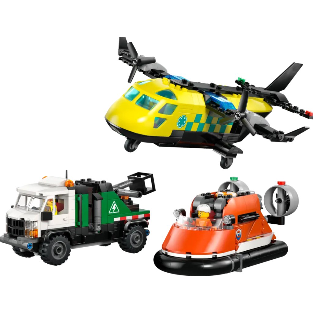 imagen de LEGO® City: Avión, camión con cesta elevadora y vehículo de aire comprimido remix (60505) 2