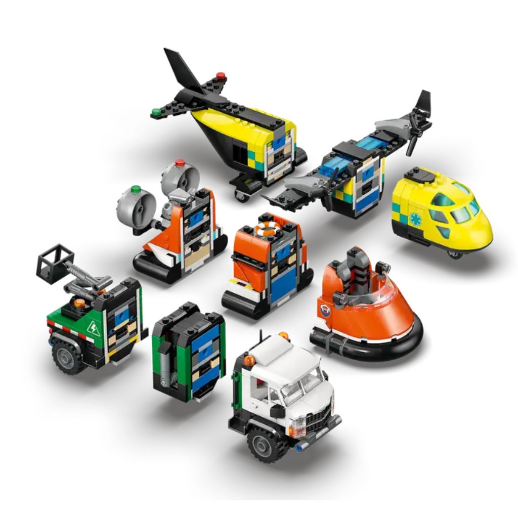 imagen de LEGO® City: Avión, camión con cesta elevadora y vehículo de aire comprimido remix (60505) 3