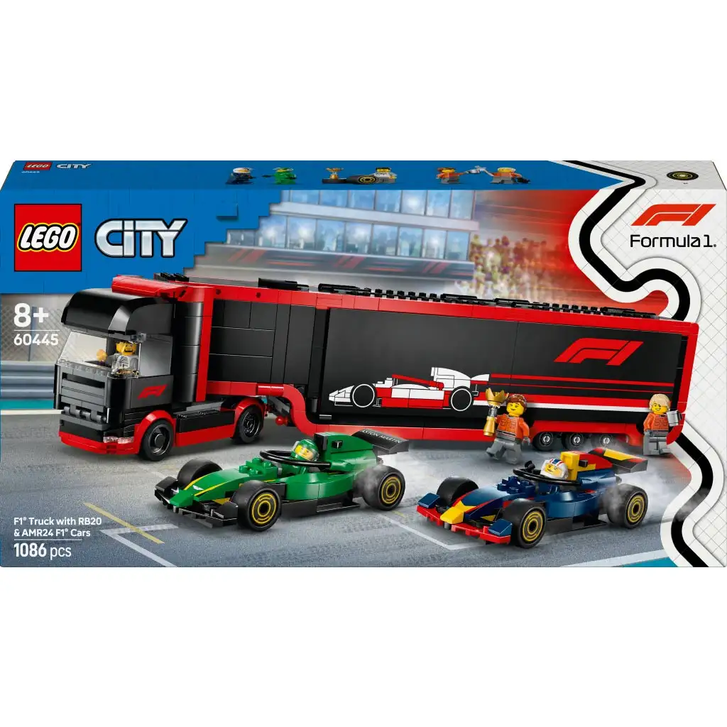 imagen de LEGO® City: Camión de F1® con coches F1® RB20 y AMR24 (60445) 1