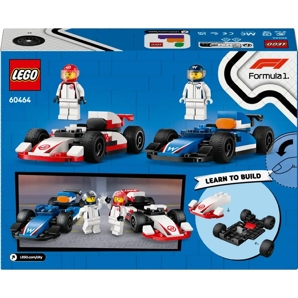 imagen de LEGO® City: F1® de Williams Racing y Haas F1® coches de carreras (60464) 5