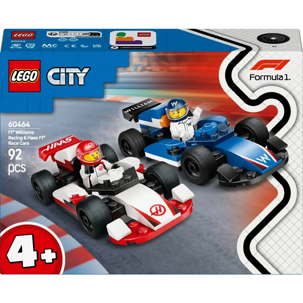 imagen de LEGO® City: F1® de Williams Racing y Haas F1® coches de carreras (60464) 1