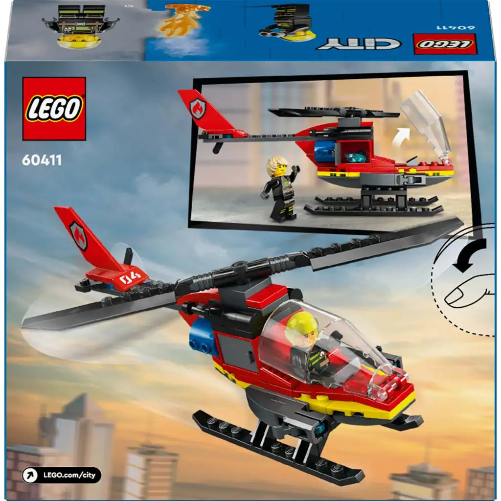 imagen de LEGO® City: Helicóptero de rescate de bomberos (60411) 2
