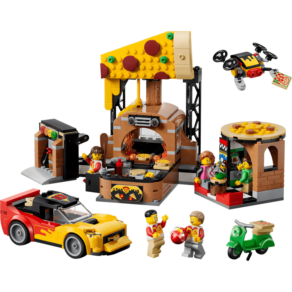 imagen de LEGO® City: Vehículos de entrega de pizzería (60496) 2