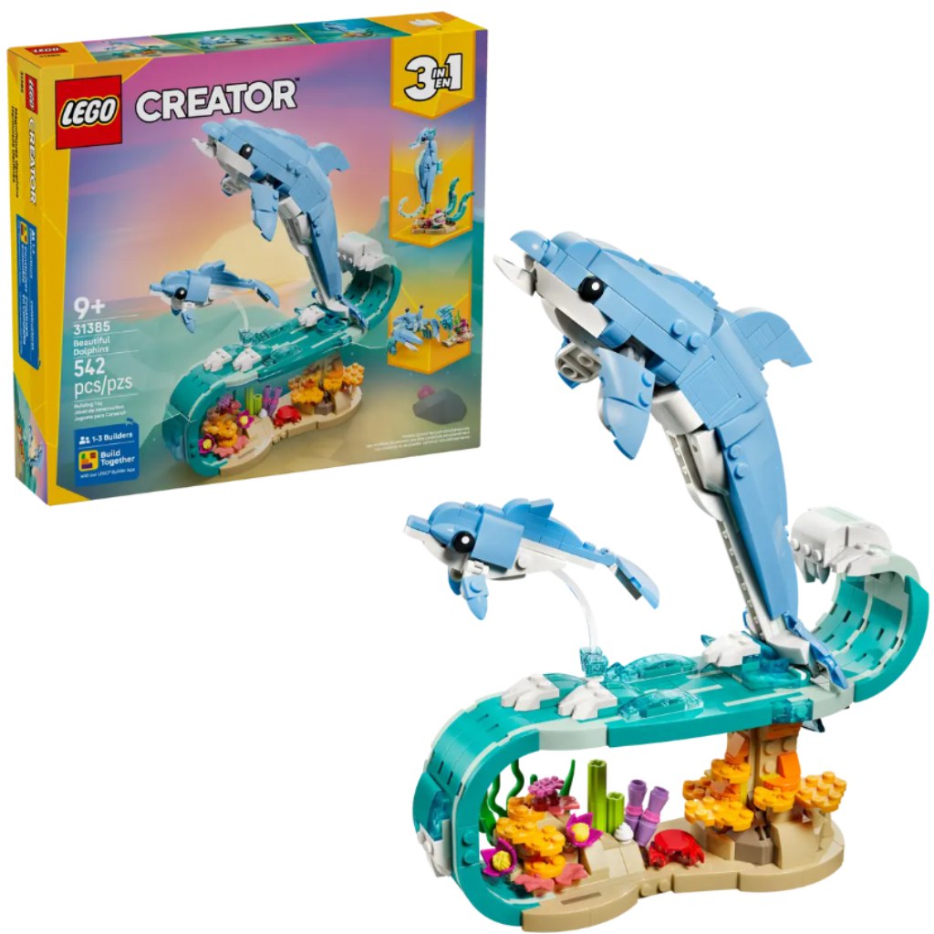 imagen de LEGO® Creator: Animales marinos: Maravillosos delfines (31385) 1
