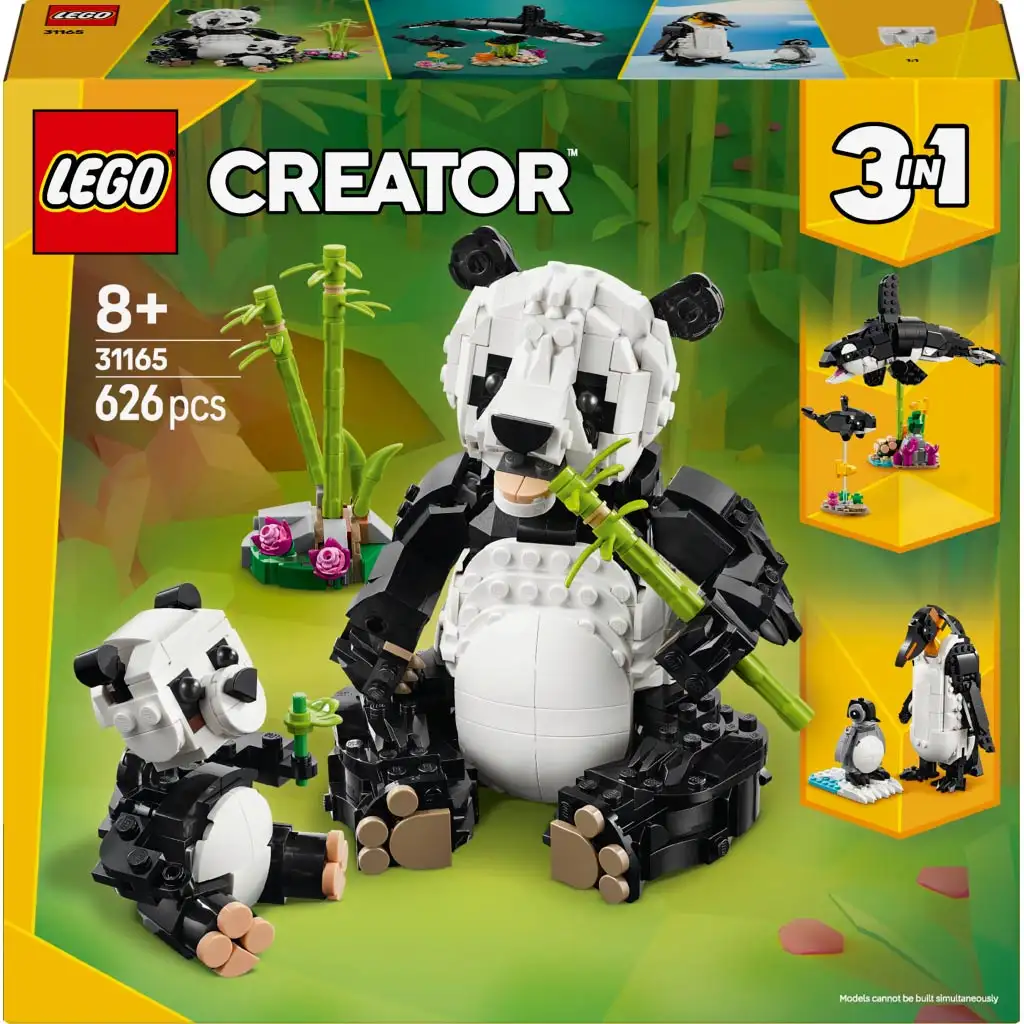 imagen de LEGO® Creator: Animales salvajes: Familia de pandas (31165) 1