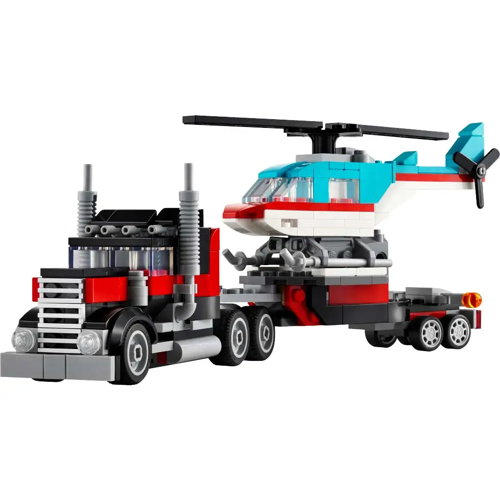 imagen de LEGO® Creator: Camión de plataforma y helicóptero (31146) 5