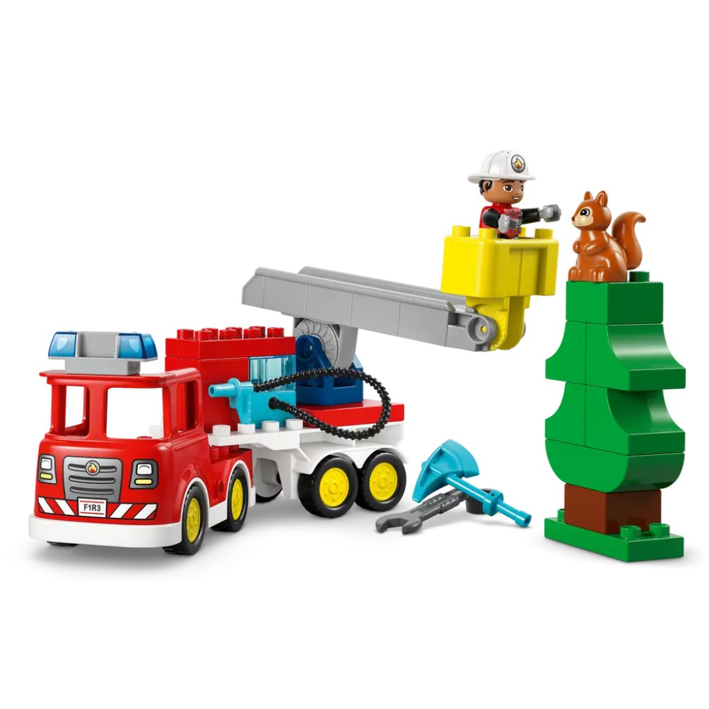 imagen de LEGO® DUPLO®: Camión de bomberos con manguera y bombero (10473) 3