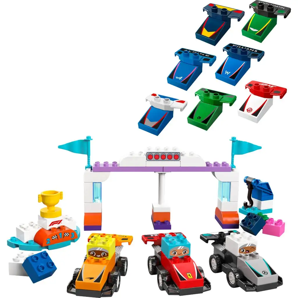 imagen de LEGO® DUPLO®: Coches de carrera y pilotos de F1® (10445) 4